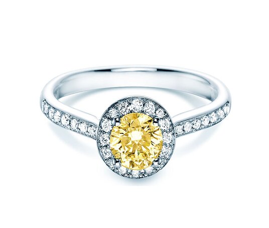 Bague de fiançailles Halo Intense