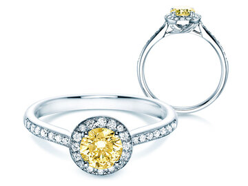 Bague de fiançailles Halo Intense