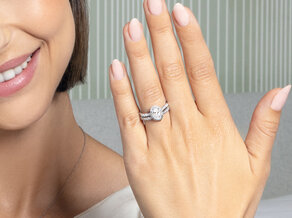Bague de fiançailles Pure Emotion en 9K or blanc avec diamants 0,61ct G/SI