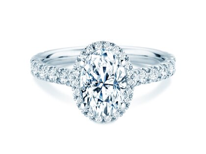 Bague de fiançailles Pure Emotion en 9K or blanc avec diamants 0,61ct G/SI