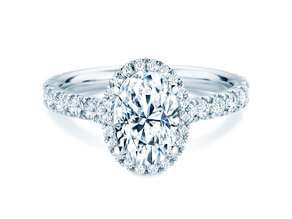 Bague de fiançailles Pure Emotion en 9K or blanc avec diamants 0,61ct G/SI