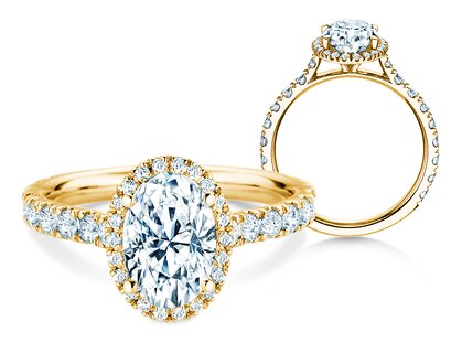 Bague de fiançailles Pure Emotion en 14K or jaune avec diamants 0,61ct G/SI