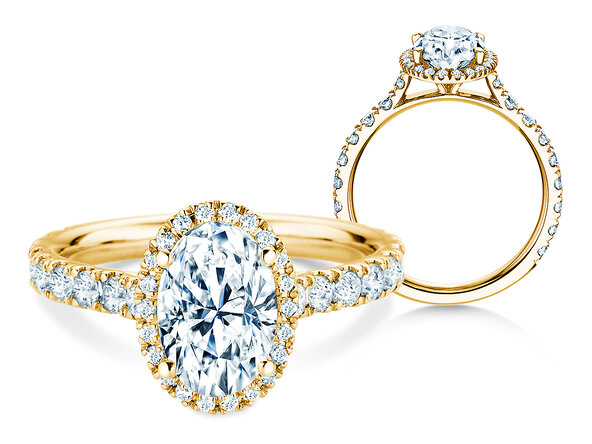 Bague de fiançailles Pure Emotion en 9K or jaune avec diamants 0,61ct G/SI