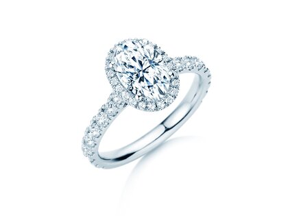 Bague de fiançailles Pure Emotion en 9K or blanc avec diamants 0,61ct G/SI