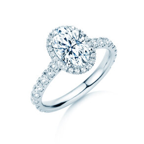 Bague de fiançailles Pure Emotion en 9K or blanc avec diamants 0,61ct G/SI