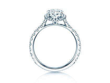 Bague de fiançailles Pure Emotion en 9K or blanc avec diamants 0,61ct G/SI