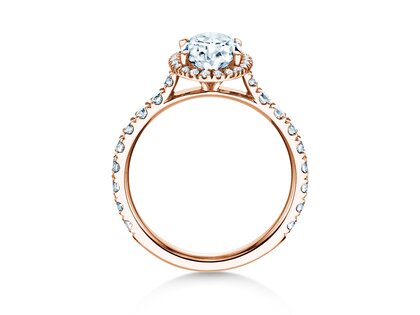 Bague de fiançailles Pure Emotion en 14K or rose avec diamants 0,61ct G/SI