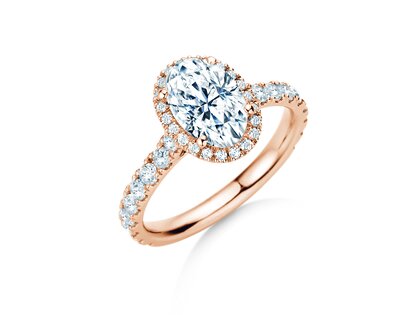 Bague de fiançailles Pure Emotion en 14K or rose avec diamants 0,61ct G/SI