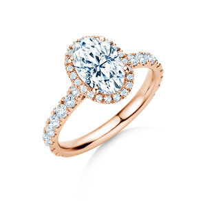 Bague de fiançailles Pure Emotion en 14K or rose avec diamants 0,61ct G/SI