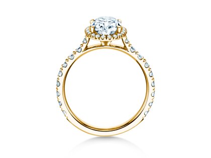 Bague de fiançailles Pure Emotion en 9K or jaune avec diamants 0,61ct G/SI