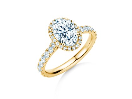 Bague de fiançailles Pure Emotion en 9K or jaune avec diamants 0,61ct G/SI