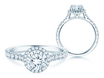 Bague de fiançailles Pure Infinity en 9K or blanc avec diamants 0,65ct G/SI