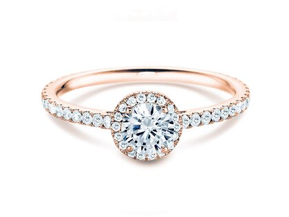 Bague de fiançailles Pure Infinity en 18K or rose avec diamants 0,90ct G/SI