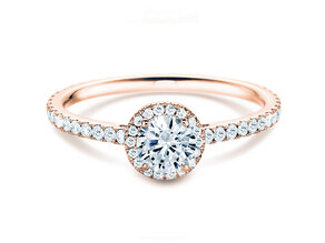 Bague de fiançailles Pure Infinity en 18K or rose avec diamants 0,90ct G/SI
