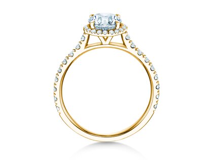 Bague de fiançailles Pure Infinity en 9K or jaune avec diamants de laboratoire 0,65ct E/VS