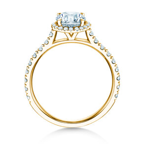 Bague de fiançailles Pure Infinity en 9K or jaune avec diamants de laboratoire 0,65ct E/VS
