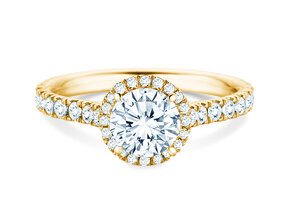 Bague de fiançailles Pure Infinity en 9K or jaune avec diamants de laboratoire 0,65ct E/VS