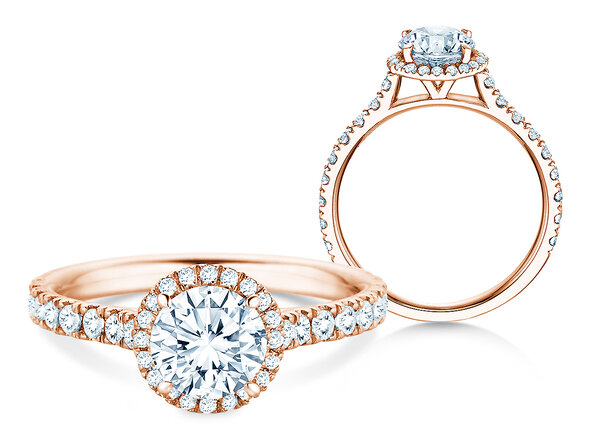 Bague de fiançailles Pure Infinity en 18K or rose avec diamants 0,90ct G/SI