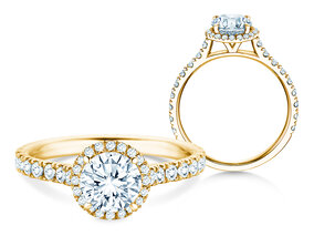 Bague de fiançailles Pure Infinity en 9K or jaune avec diamants 0,65ct G/SI