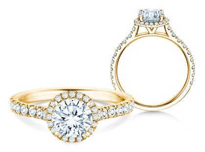 Bague de fiançailles Pure Infinity en 14K or jaune avec diamants 0,65ct G/SI