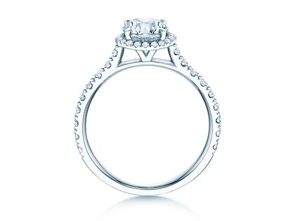 Bague de fiançailles Pure Infinity en 18K or blanc avec diamants 0,65ct G/SI