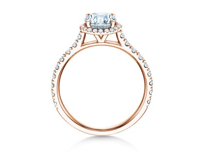 Bague de fiançailles Pure Infinity en 18K or rose avec diamants 0,90ct G/SI
