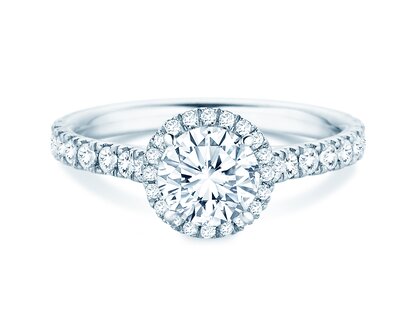 Bague de fiançailles Pure Infinity en 18K or blanc avec diamants 0,65ct G/SI