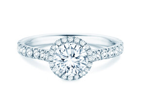 Bague de fiançailles Pure Infinity en 18K or blanc avec diamants 0,65ct G/SI