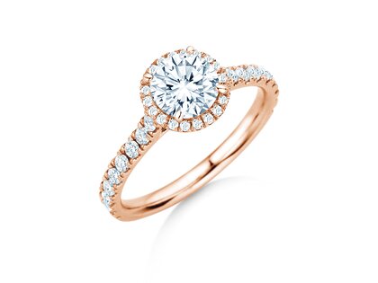 Bague de fiançailles Pure Infinity en 18K or rose avec diamants 0,90ct G/SI