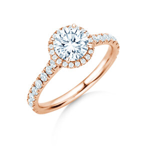 Bague de fiançailles Pure Infinity en 18K or rose avec diamants 0,90ct G/SI