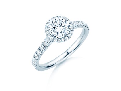 Bague de fiançailles Pure Infinity en 18K or blanc avec diamants 0,65ct G/SI