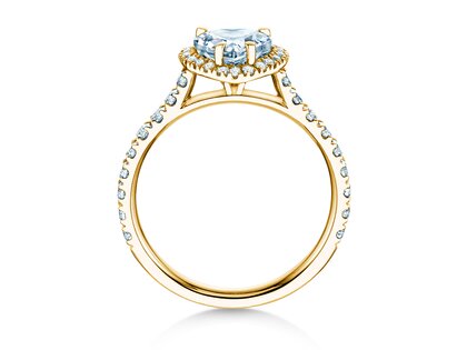 Bague de fiançailles Pure Love en 18K or jaune avec diamants 0,65ct G/SI