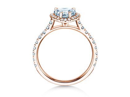 Bague de fiançailles Pure Love en 14K or rose avec diamants 0,65ct G/SI