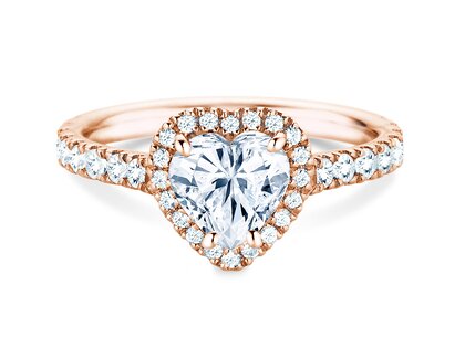 Bague de fiançailles Pure Love en 14K or rose avec diamants 0,65ct G/SI