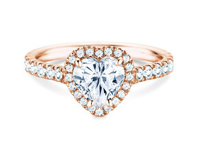 Bague de fiançailles Pure Love en 14K or rose avec diamants 0,65ct G/SI