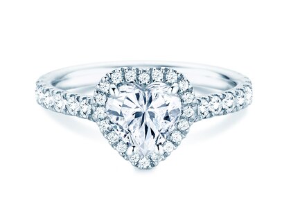 Bague de fiançailles Pure Love en 14K or blanc avec diamants 0,65ct G/SI
