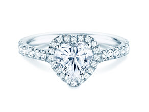 Bague de fiançailles Pure Love en 14K or blanc avec diamants 0,65ct G/SI