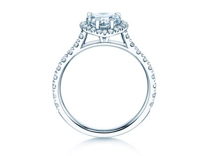 Bague de fiançailles Pure Love en 14K or blanc avec diamants 0,65ct G/SI