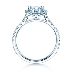 Bague de fiançailles Pure Love en 14K or blanc avec diamants 0,65ct G/SI