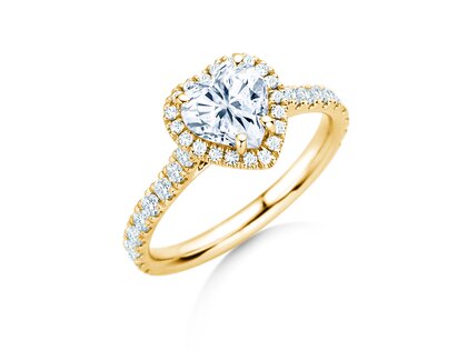 Bague de fiançailles Pure Love en 18K or jaune avec diamants 0,65ct G/SI