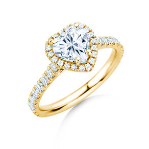 Bague de fiançailles Pure Love en 18K or jaune avec diamants 0,65ct G/SI