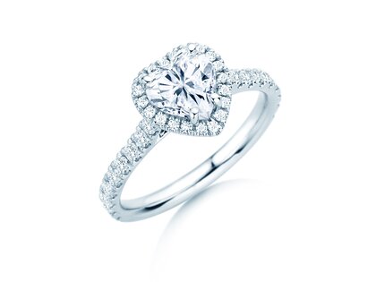 Bague de fiançailles Pure Love en 14K or blanc avec diamants 0,65ct G/SI