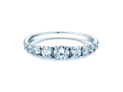 Bague de fiançailles 9 Diamonds en 9K or blanc avec diamants 1,00ct G/SI