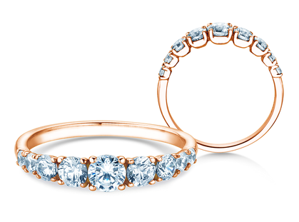 Bague de fiançailles 9 Diamonds dans or rose