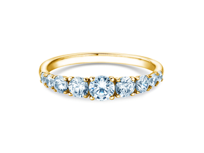 Bague de fiançailles 9 Diamonds en 9K or jaune avec diamants 1,00ct G/SI