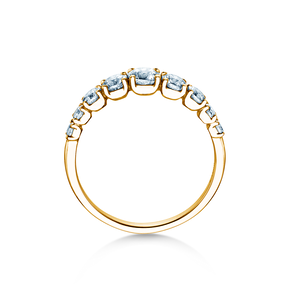 Bague de fiançailles 9 Diamonds en 9K or jaune avec diamants 1,00ct G/SI