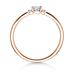 Bague de fiançailles Vivid Petite Cushion Cut en or rose