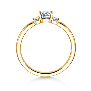 Bague de fiançailles  en 9K or jaune avec diamants 0,40ct G/SI