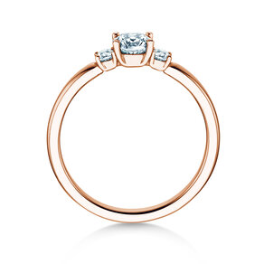 Bague de fiançailles  en 9K or rose avec diamants 0,40ct G/SI