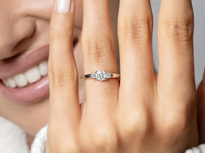 Bague de fiançailles Vivid Petite Diamond en 18K or jaune avec diamants 0,50ct G/SI